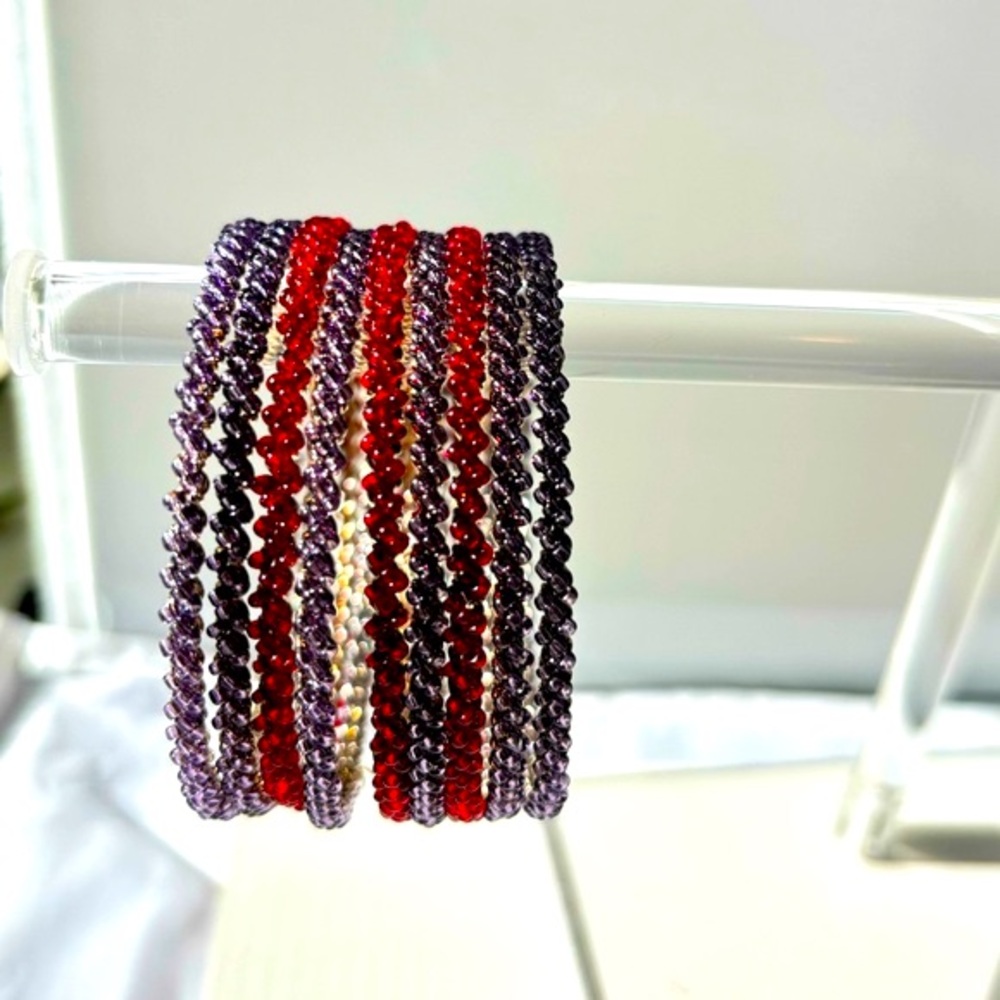 Desi Indian metal embellished bangles set - Indian/desi wedding jewelry